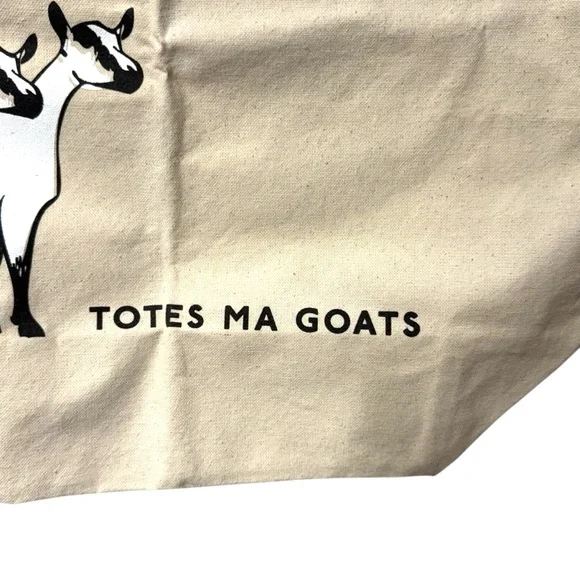 West Elm "Totes Ma Goats" Tote Bag NWT - Picture 2 of 5